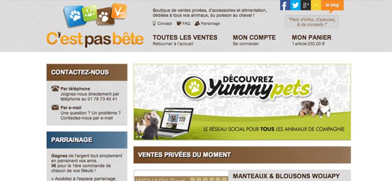 C'est pas bête - Page d'accueil