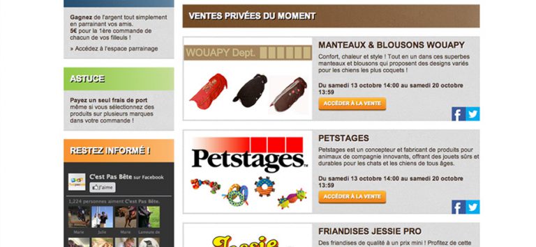 C'est pas bête - Ventes privées