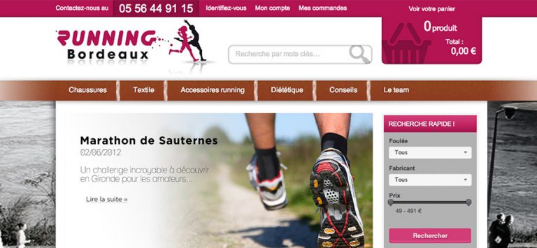 Runnin Bordeaux - Page d'accueil