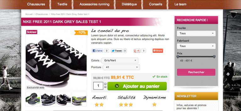 Runnin Bordeaux - Page produit