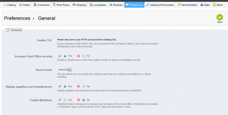 préférences activer ssl prestashop