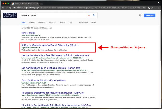 client référencement prestashop