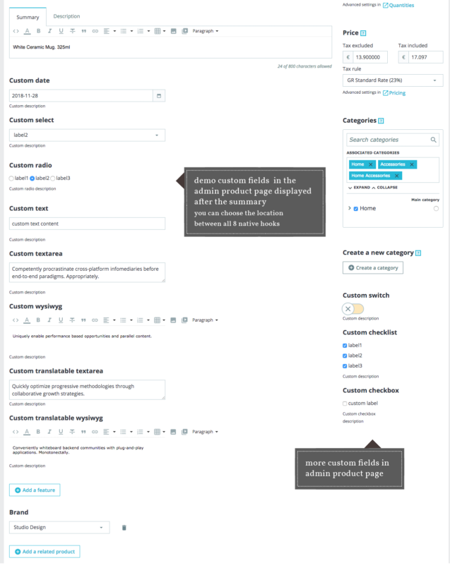 Advanced Custom Fields for Prestashop