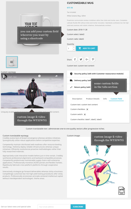 Advanced Custom Fields for Prestashop
