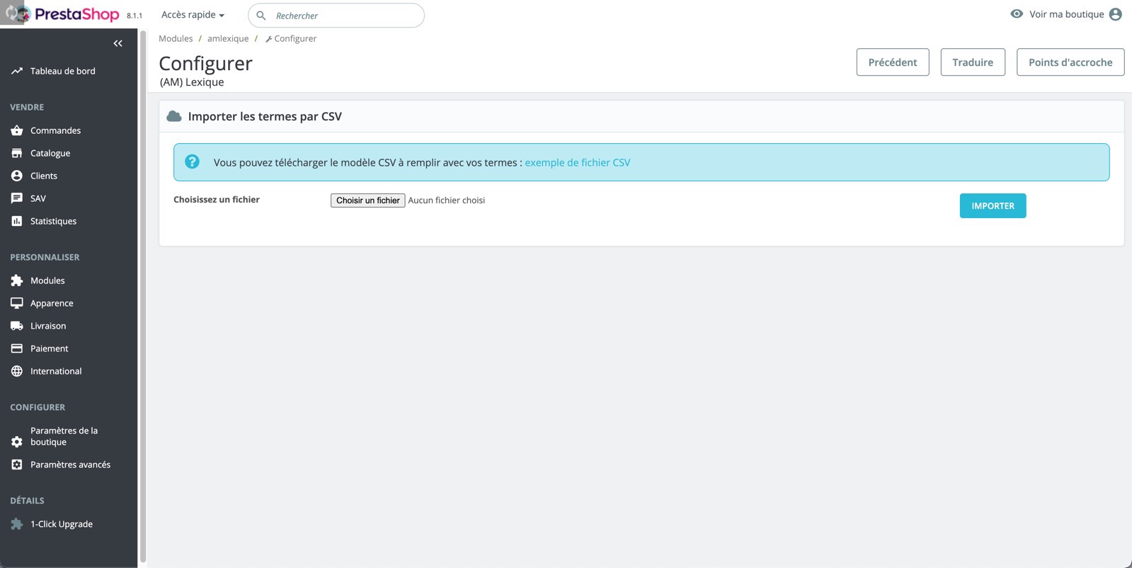 module-lexique-import