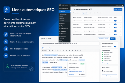Plugin WordPress liens automatiques SEO et maillage interne