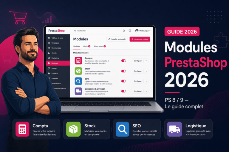 Guide complet des modules PrestaShop indispensables en 2026 (PS 8 / 9)
