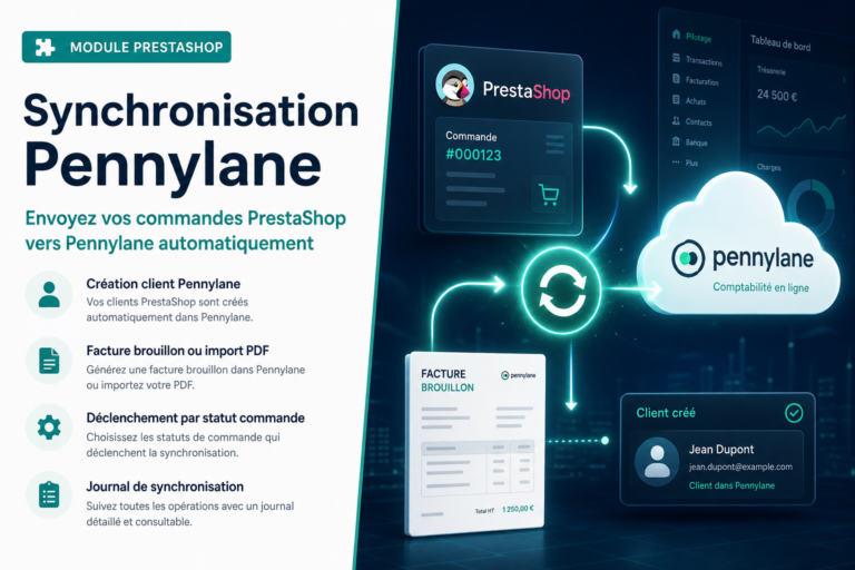 PrestaShop et Pennylane : synchroniser vos ventes avant la facture électronique (guide complet 2026)
