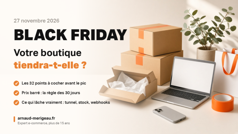 Black Friday e-commerce 2026 : ce qui casse, ce que dit la loi, et la checklist à cocher avant le 27 novembre