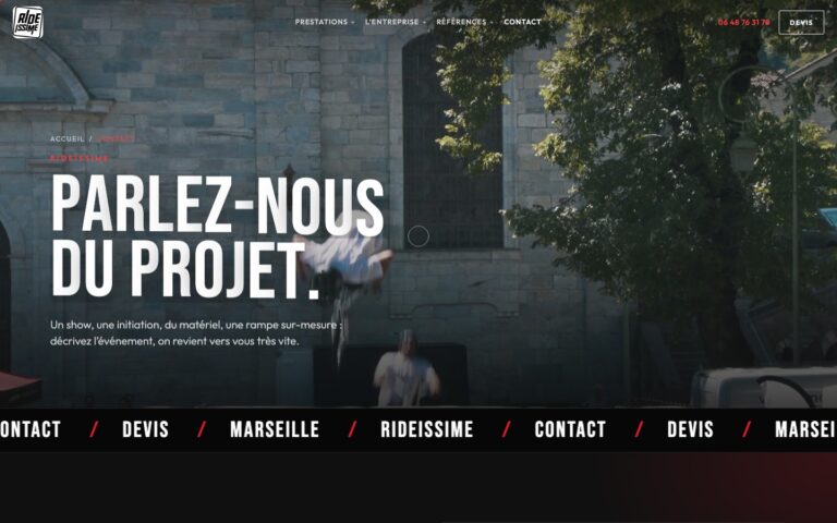 Page contact Rideissime