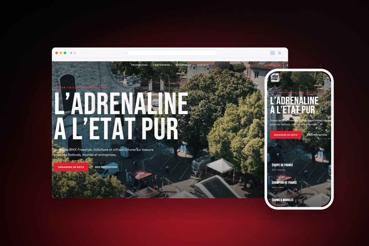 Rideissime ; Site vitrine HTML sur mesure